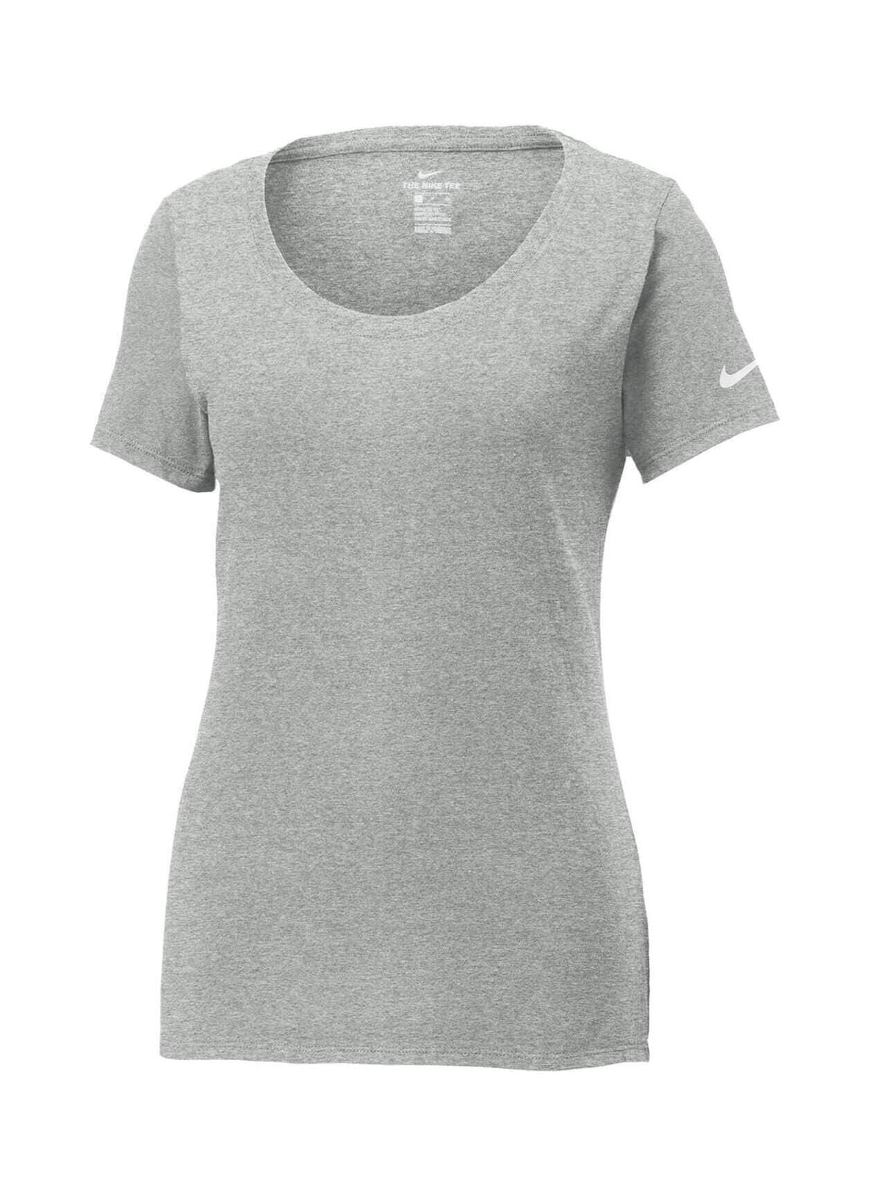 Nike Women's Core Cotton Scoop Neck T-Shirt - Light Grey LG