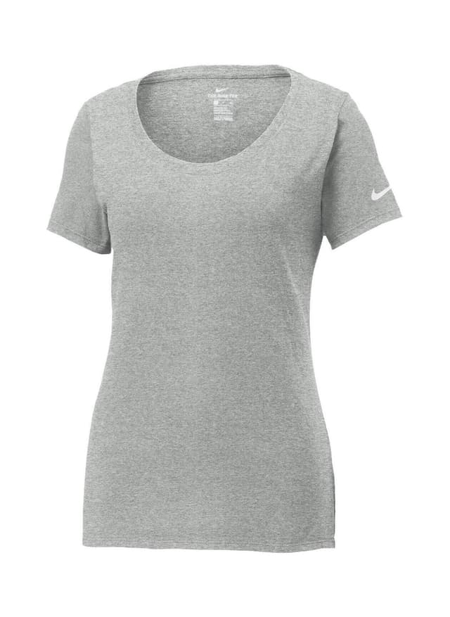 Nike Women's Core Cotton Scoop Neck T-Shirt - Light Grey LG