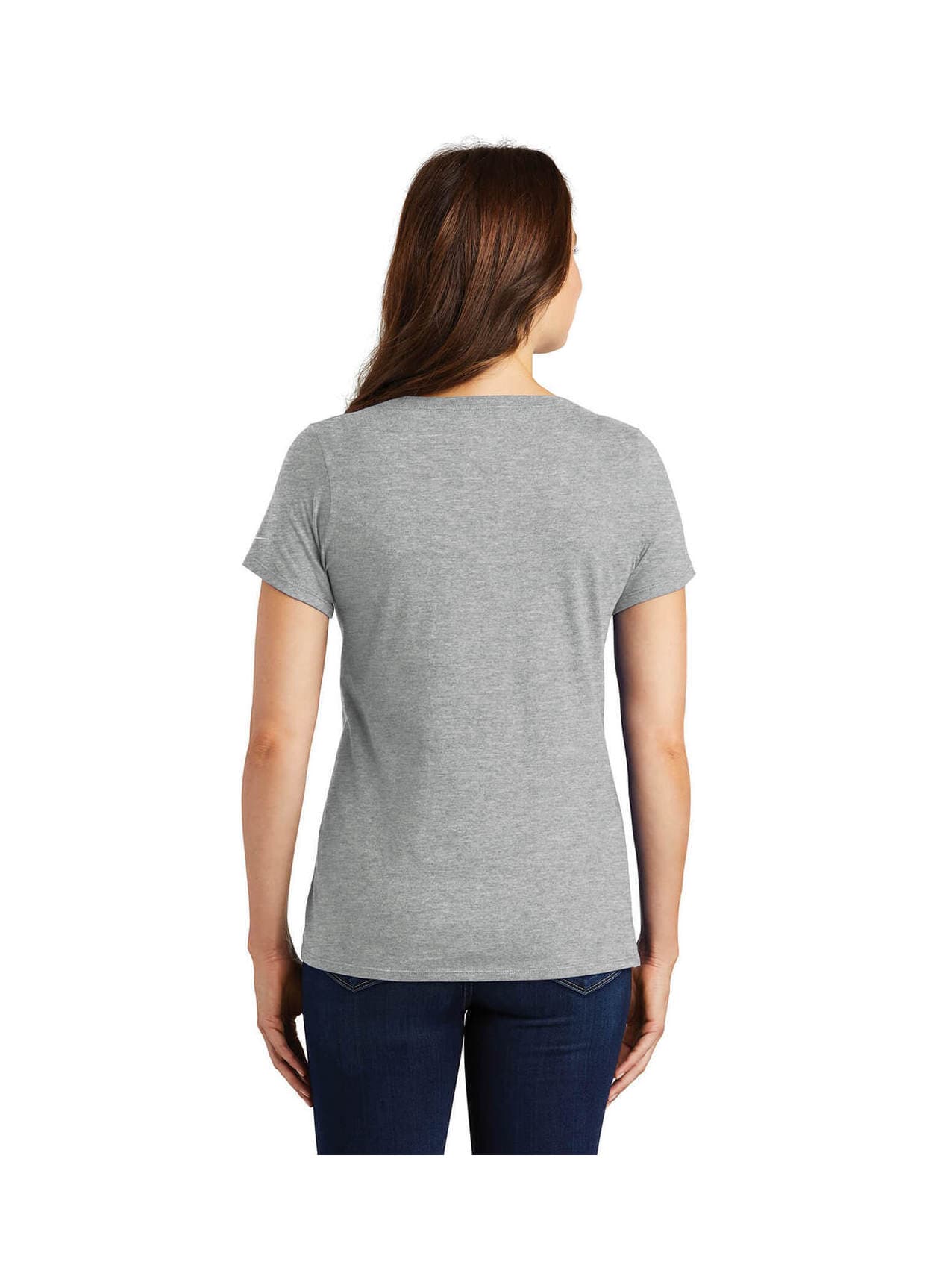 Nike Women's Core Cotton Scoop Neck T-Shirt - Light Grey LG