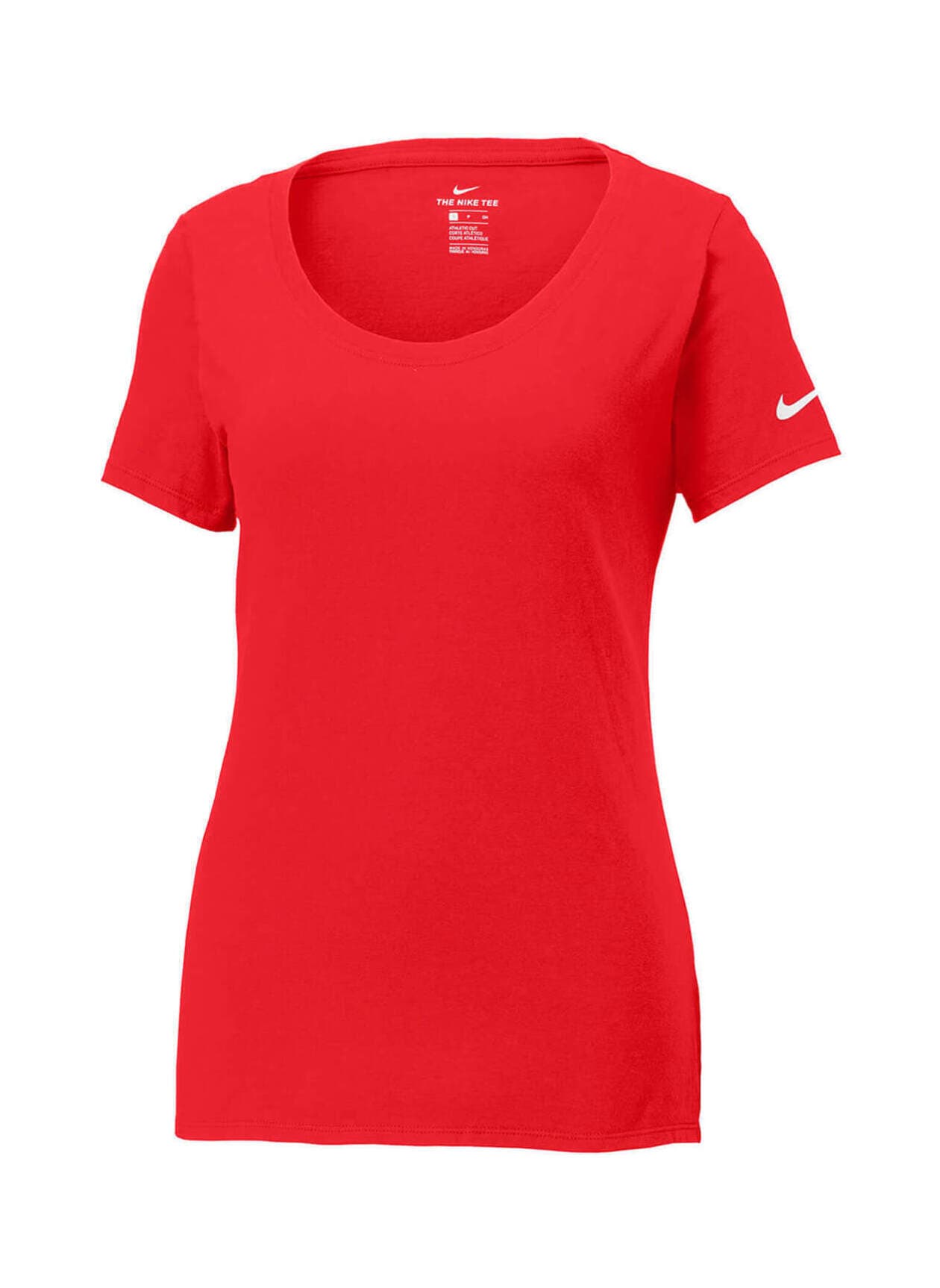 Nike Women's Core Cotton Scoop Neck T-Shirt - University Red (UNI) LG