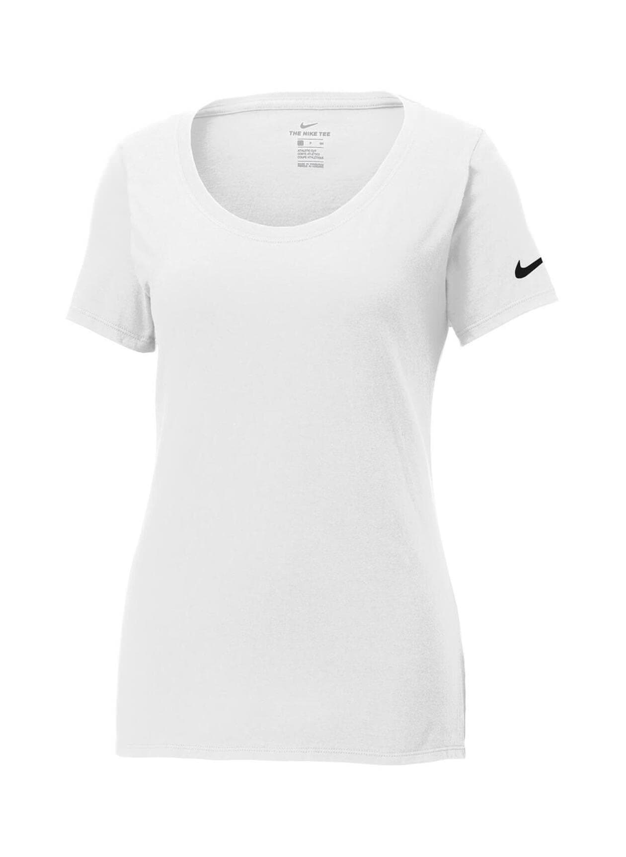 Nike Women's Core Cotton Scoop Neck T-Shirt - White LG