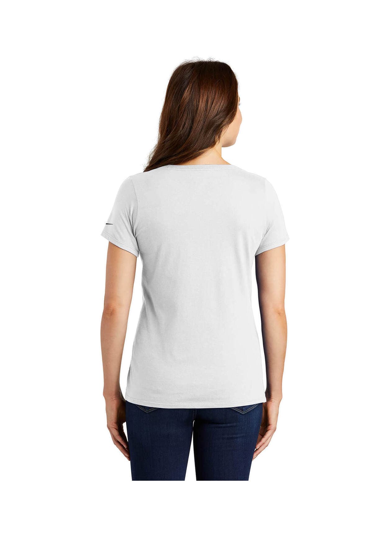 Nike Women's Core Cotton Scoop Neck T-Shirt - White LG