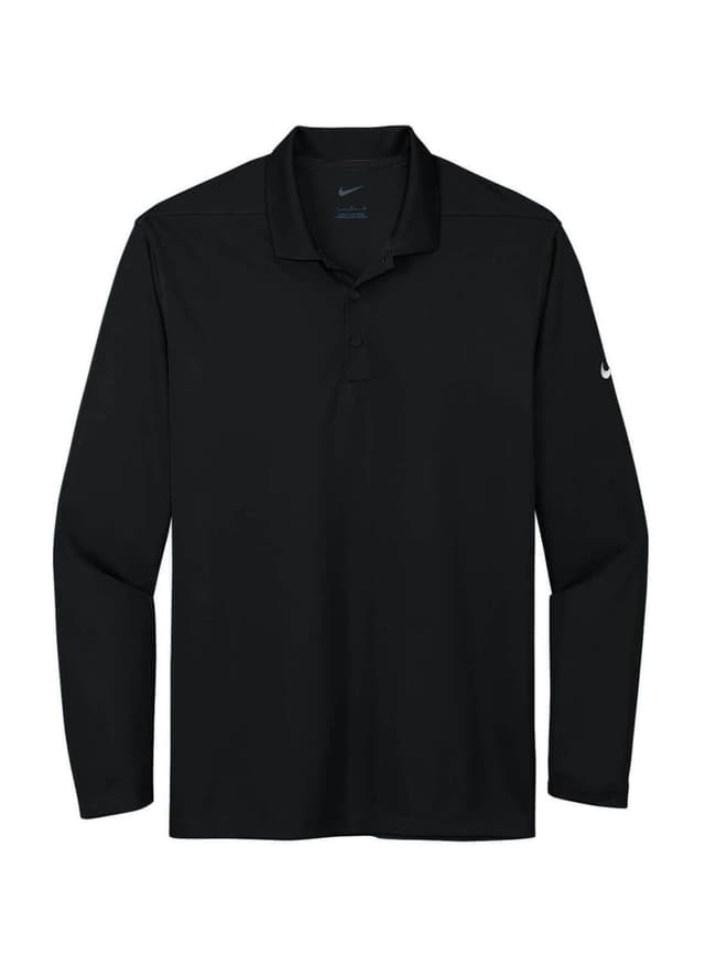 Nike Men's Dri-FIT Micro Pique 2.0 Long-Sleeve Polo - Black 3XL