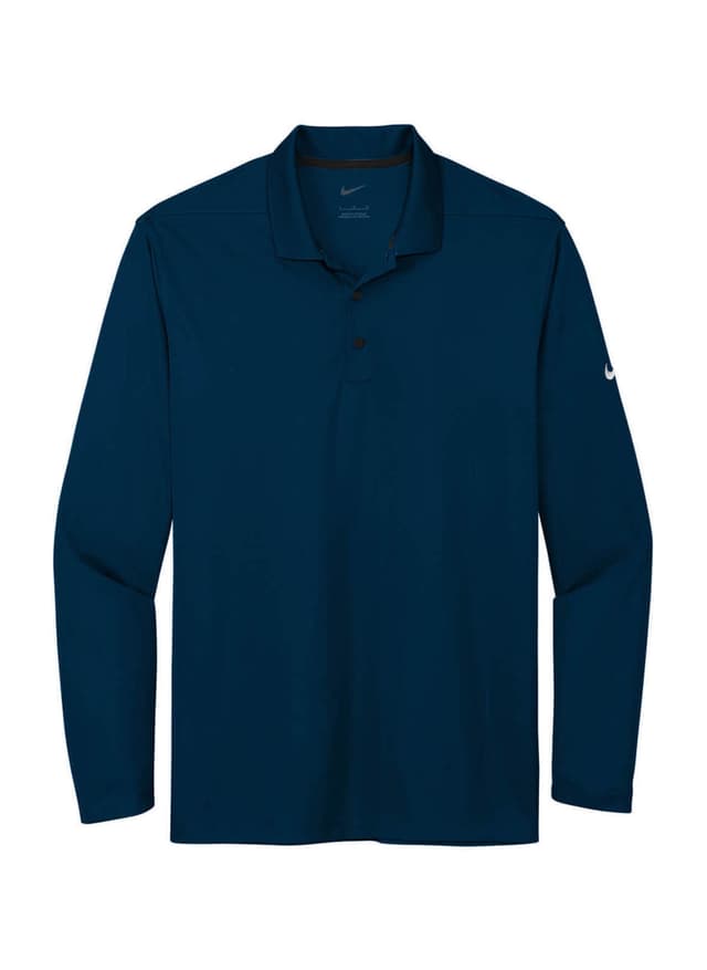 Nike Men's Dri-FIT Micro Pique 2.0 Long-Sleeve Polo - Navy 3XL