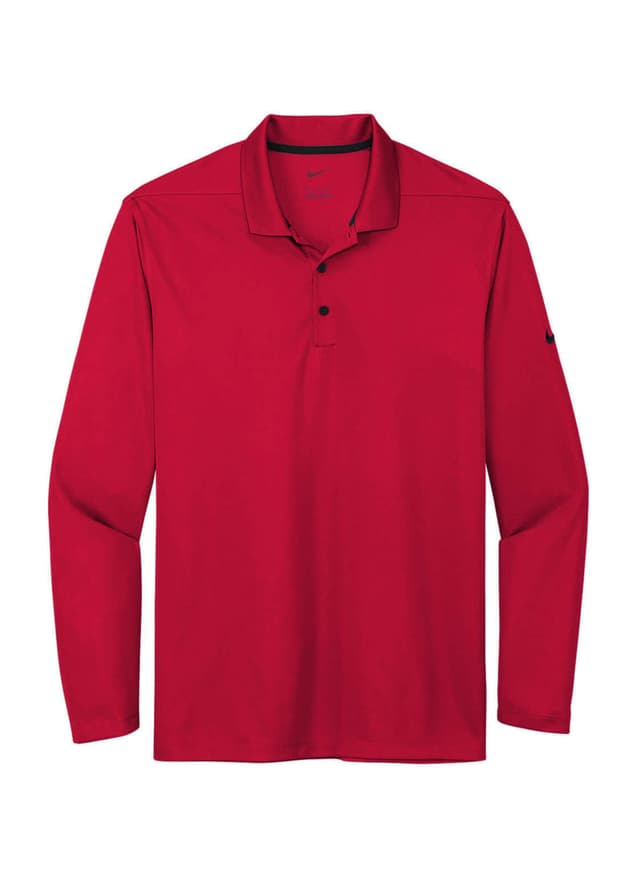 Nike Men's Dri-FIT Micro Pique 2.0 Long-Sleeve Polo - Red 3XL