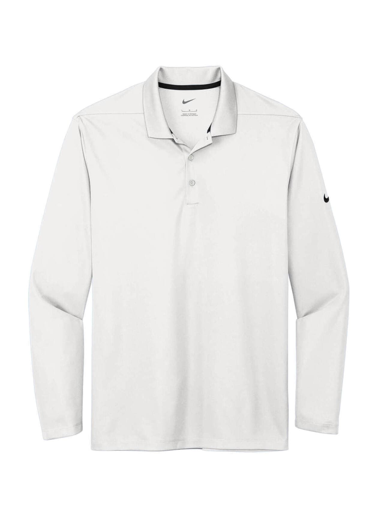Nike Men's Dri-FIT Micro Pique 2.0 Long-Sleeve Polo - White 3XL