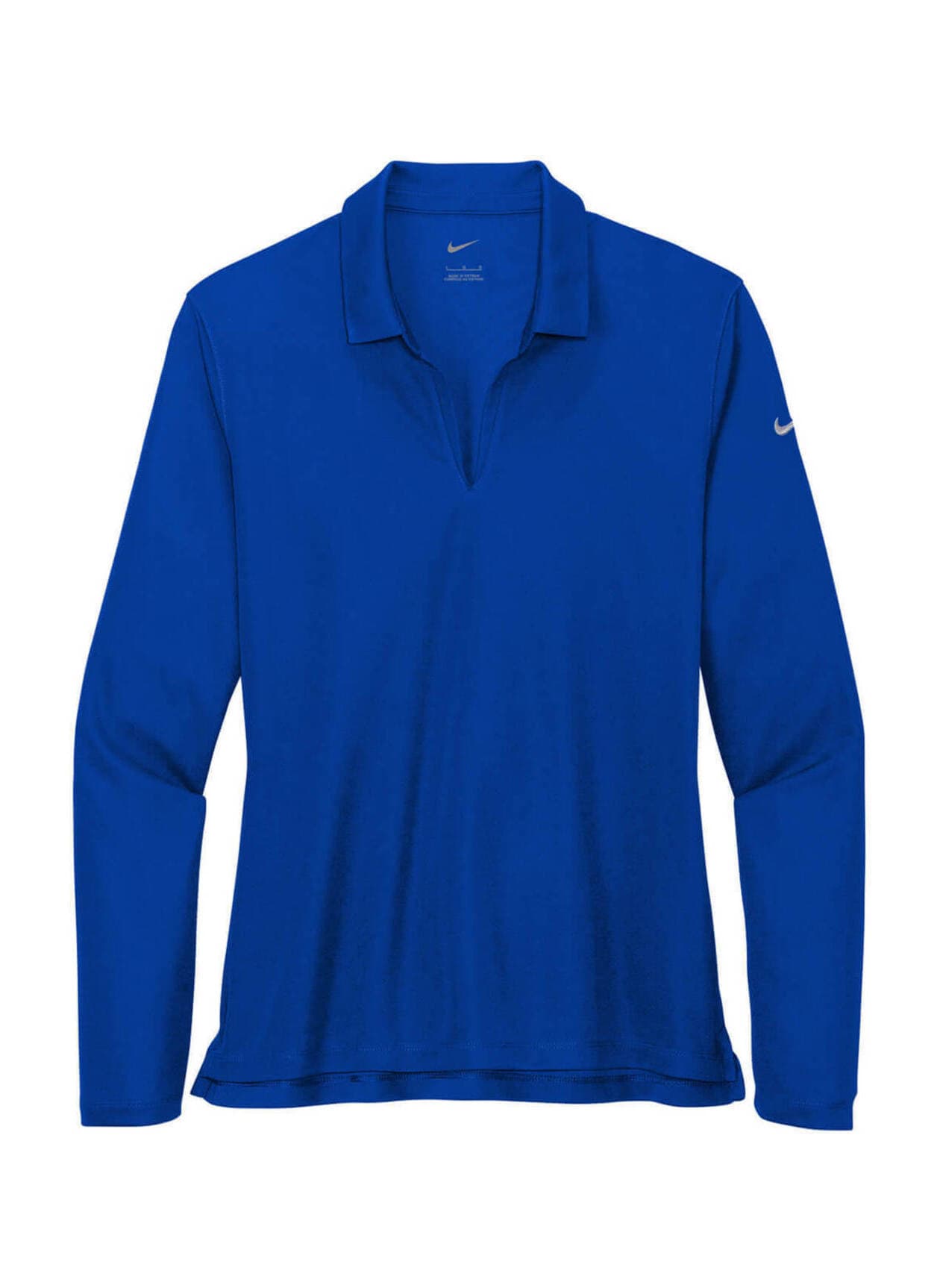 Nike Women's Dri-FIT Micro Pique 2.0 Long-Sleeve Polo - Game Royal (ROY) LG