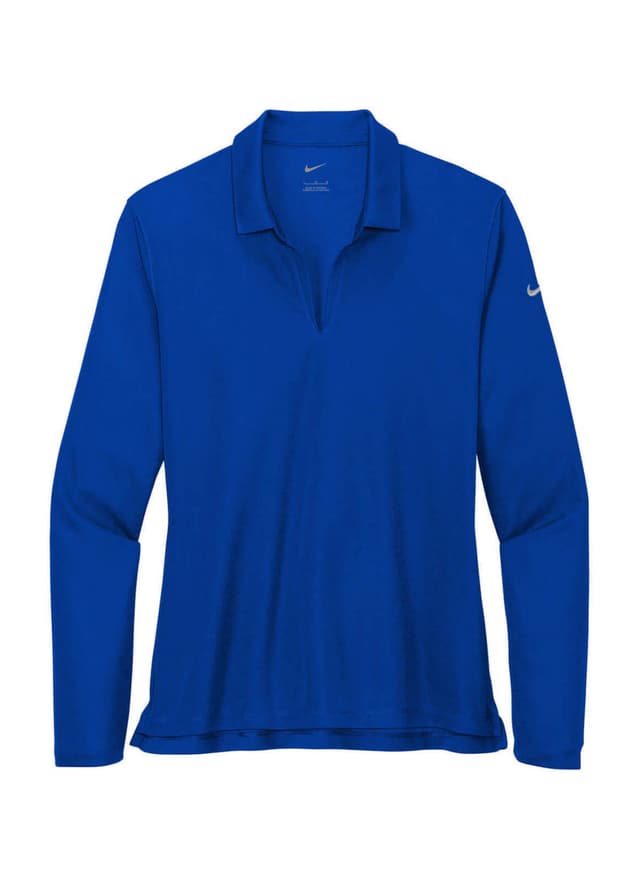 Nike Women's Dri-FIT Micro Pique 2.0 Long-Sleeve Polo - Game Royal (ROY) LG