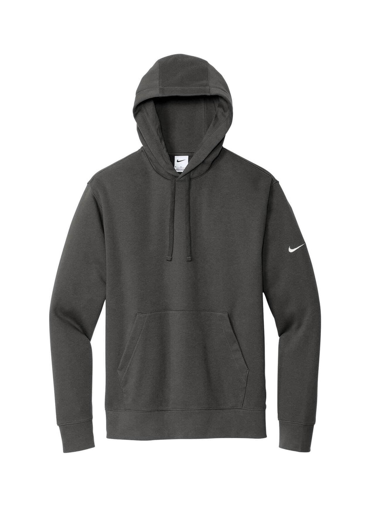 Nike Men's Club Fleece Sleeve Swoosh Pullover Hoodie - Anthracite (ANT) 3XL