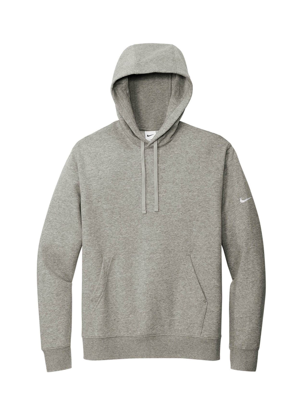 Nike Men's Club Fleece Sleeve Swoosh Pullover Hoodie - Dark Grey Heather (DGH) 3XL
