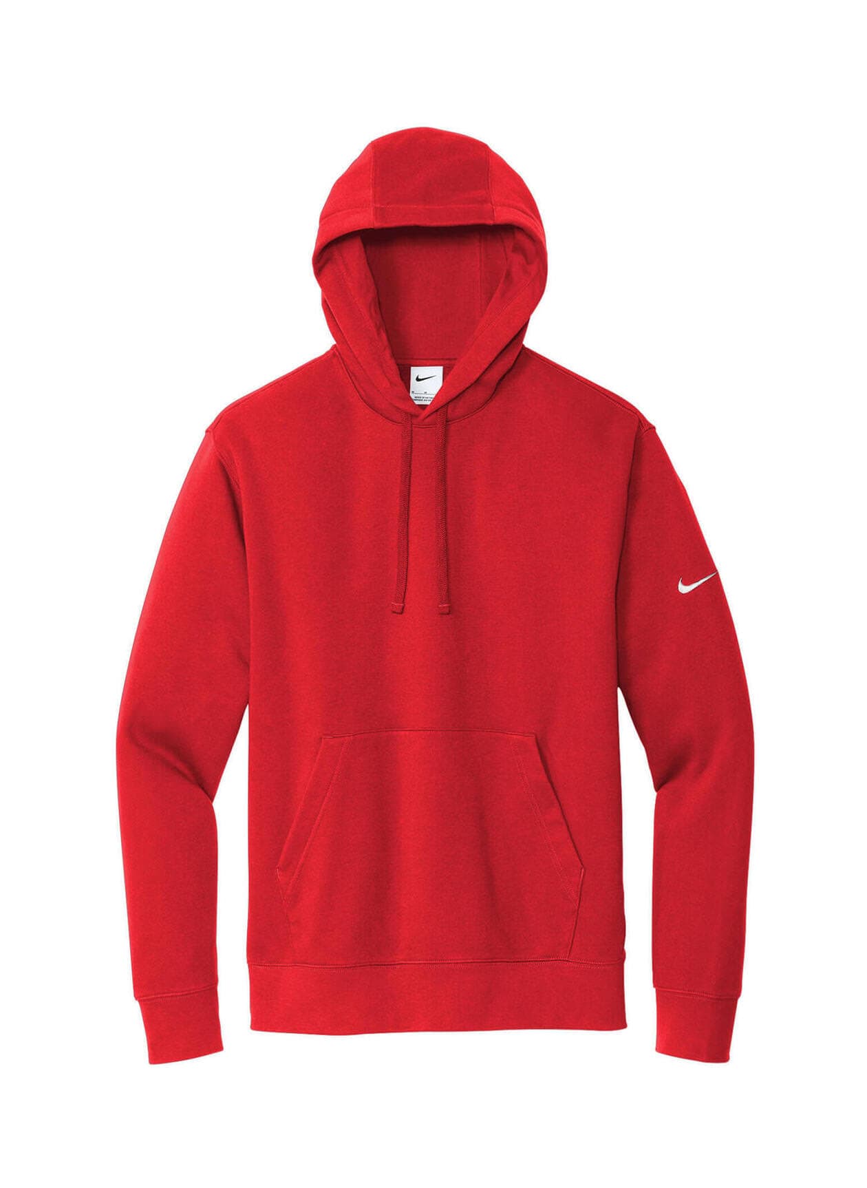 Nike Men's Club Fleece Sleeve Swoosh Pullover Hoodie - Red 3XL