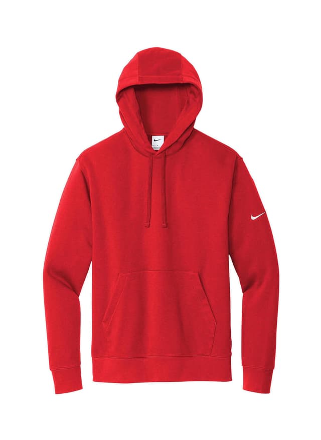 Nike Men's Club Fleece Sleeve Swoosh Pullover Hoodie - Red 3XL