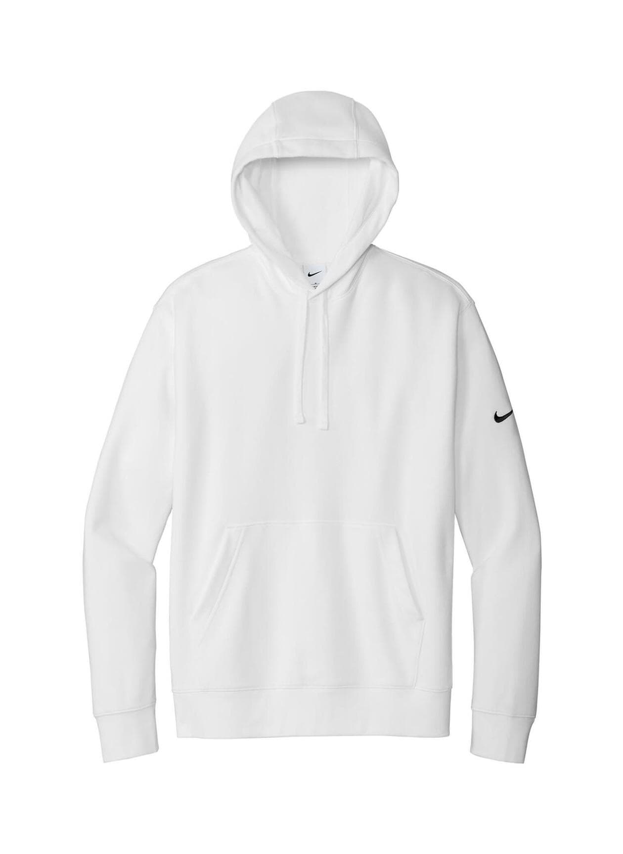 Nike Men's Club Fleece Sleeve Swoosh Pullover Hoodie - White 3XL