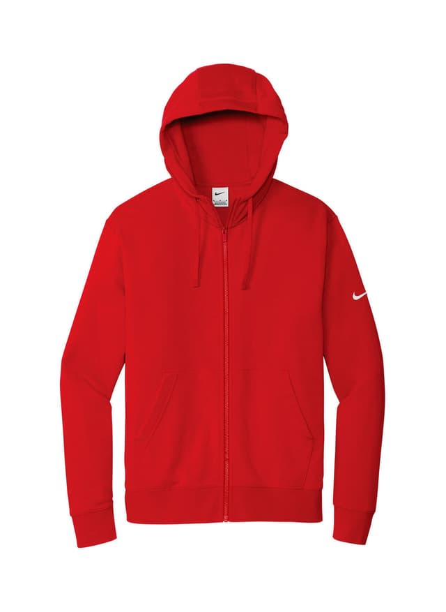 Nike Men's Club Fleece Sleeve Swoosh Full-Zip Hoodie - Red 3XL