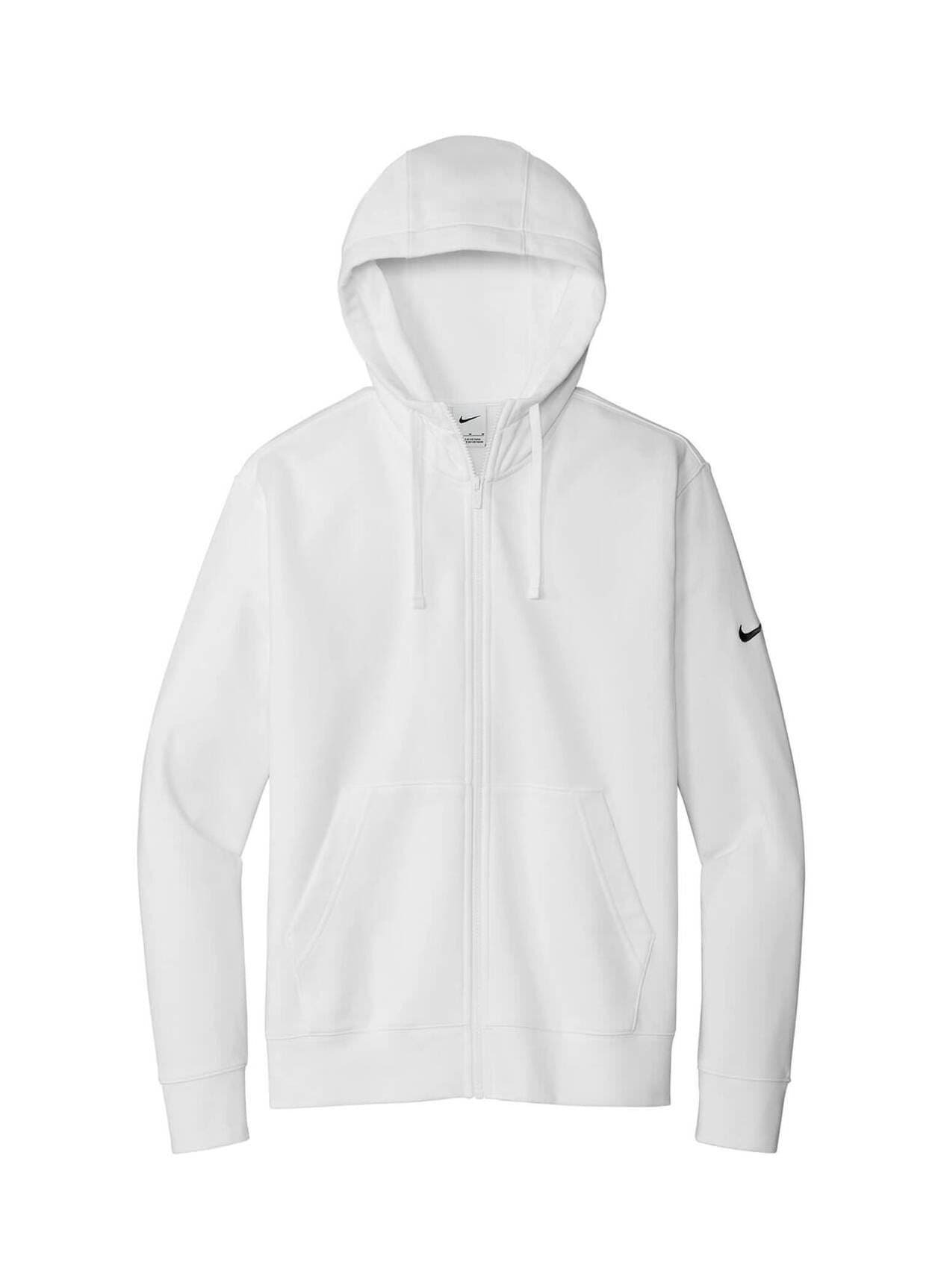 Nike Men's Club Fleece Sleeve Swoosh Full-Zip Hoodie - White 3XL