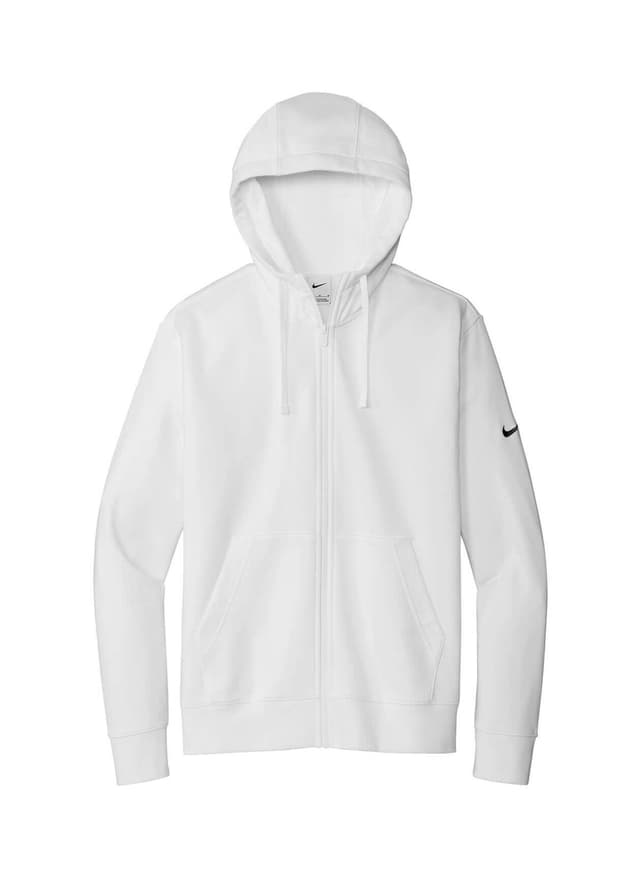Nike Men's Club Fleece Sleeve Swoosh Full-Zip Hoodie - White 3XL
