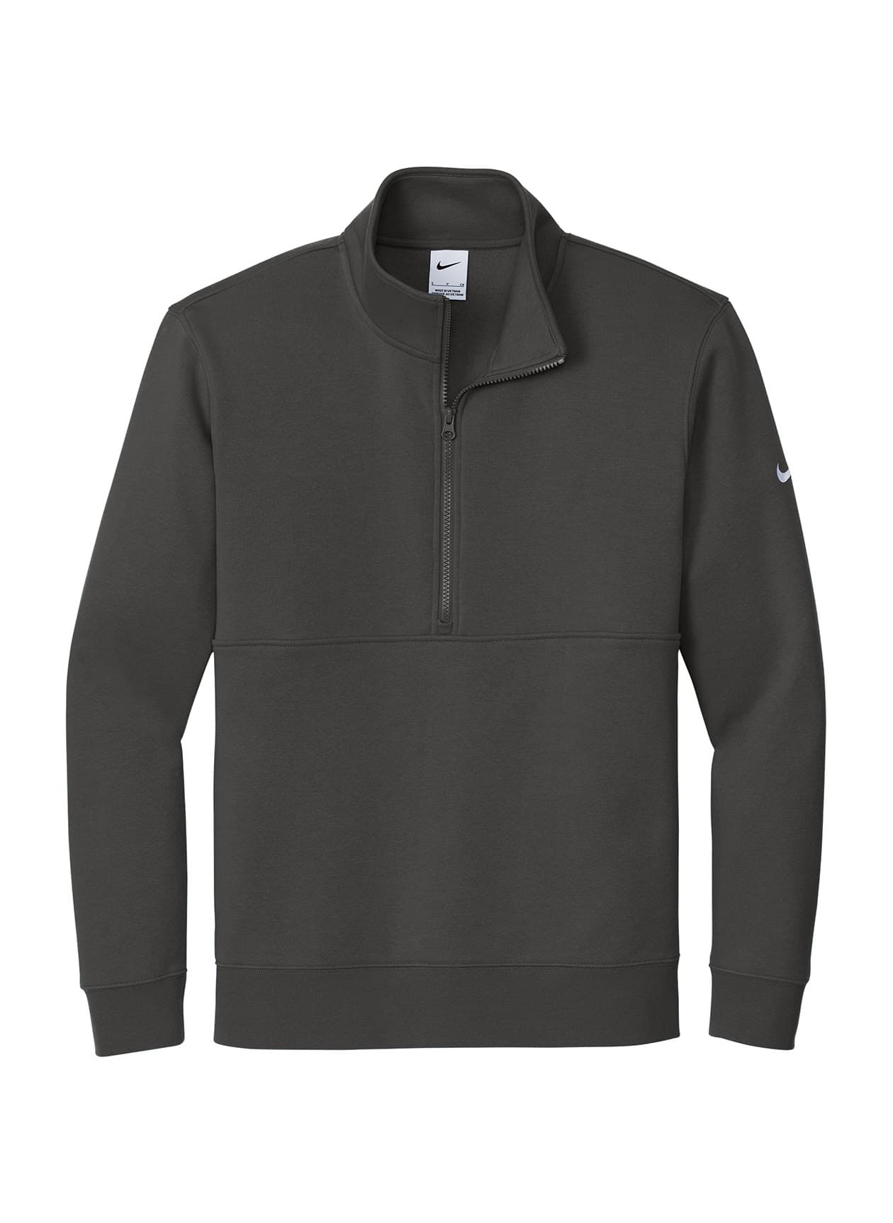 Nike Men's Club Fleece Sleeve Swoosh 1/2-Zip - Anthracite (ANT) 3XL