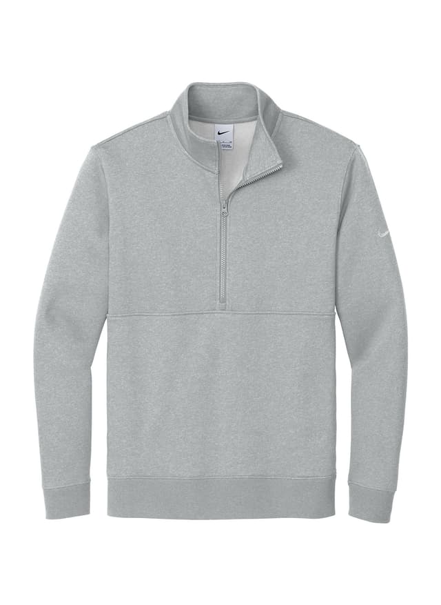 Nike Men's Club Fleece Sleeve Swoosh 1/2-Zip - Dark Grey Heather (DGH) 3XL