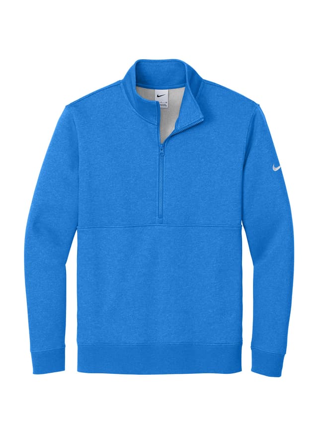 Nike Men's Club Fleece Sleeve Swoosh 1/2-Zip - Light Game Royal Heather 3XL