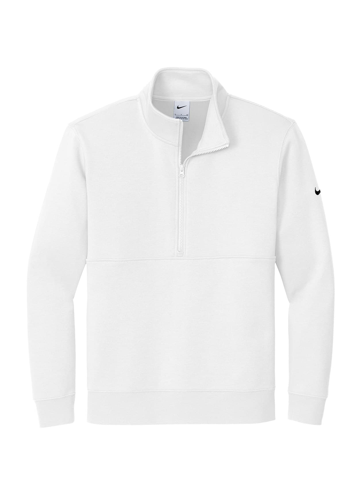 Nike Men's Club Fleece Sleeve Swoosh 1/2-Zip - White 3XL