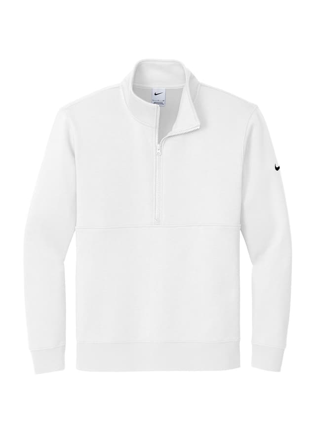 Nike Men's Club Fleece Sleeve Swoosh 1/2-Zip - White 3XL