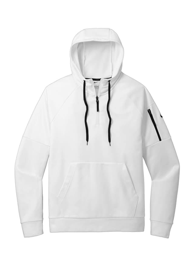 Nike Men's Therma-FIT Pocket 1/4-Zip Fleece Hoodie - White 3XL