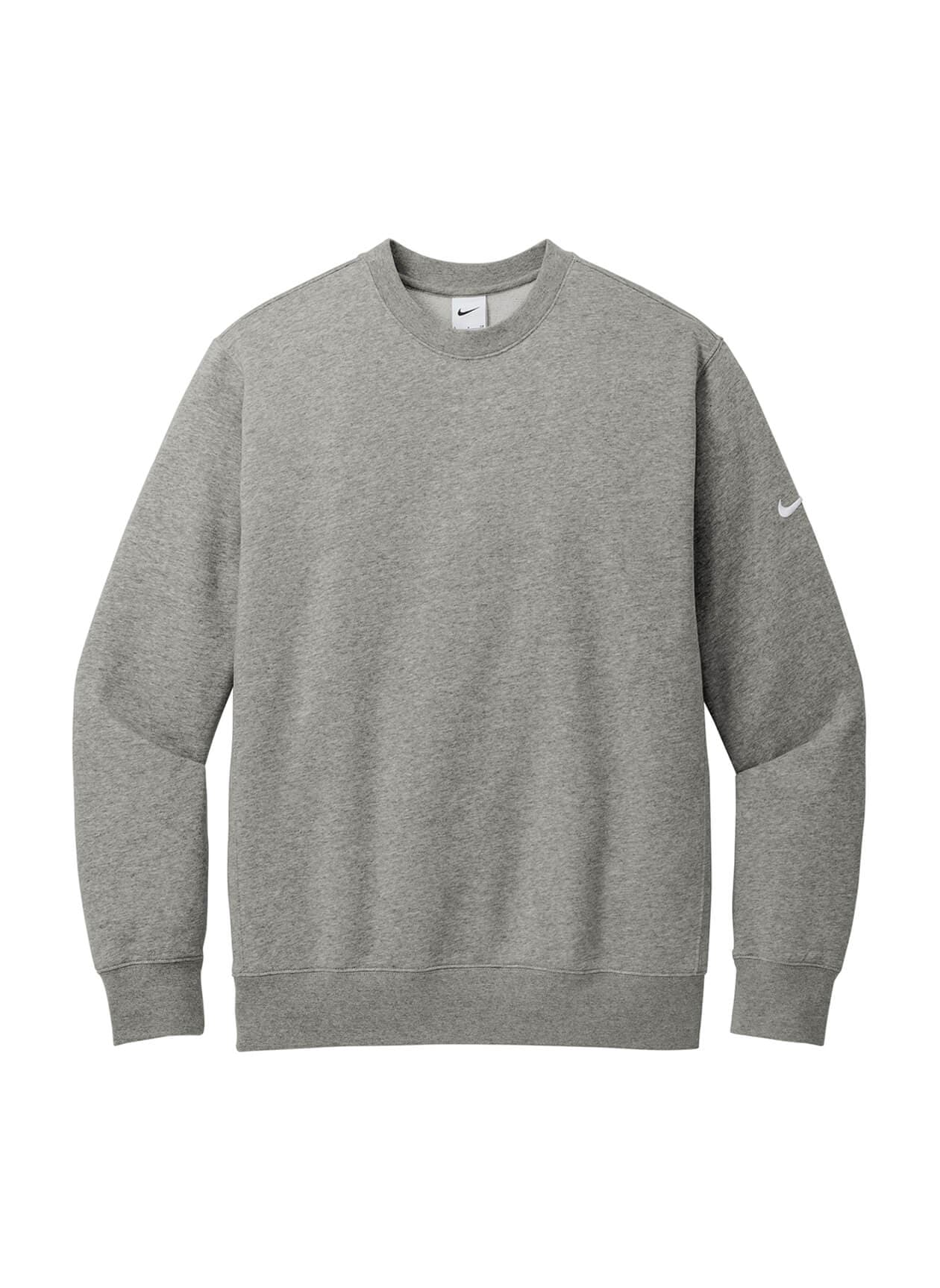 Nike Men's Club Fleece Sleeve Swoosh Crew - Dark Grey Heather (DGRYH) 3XL
