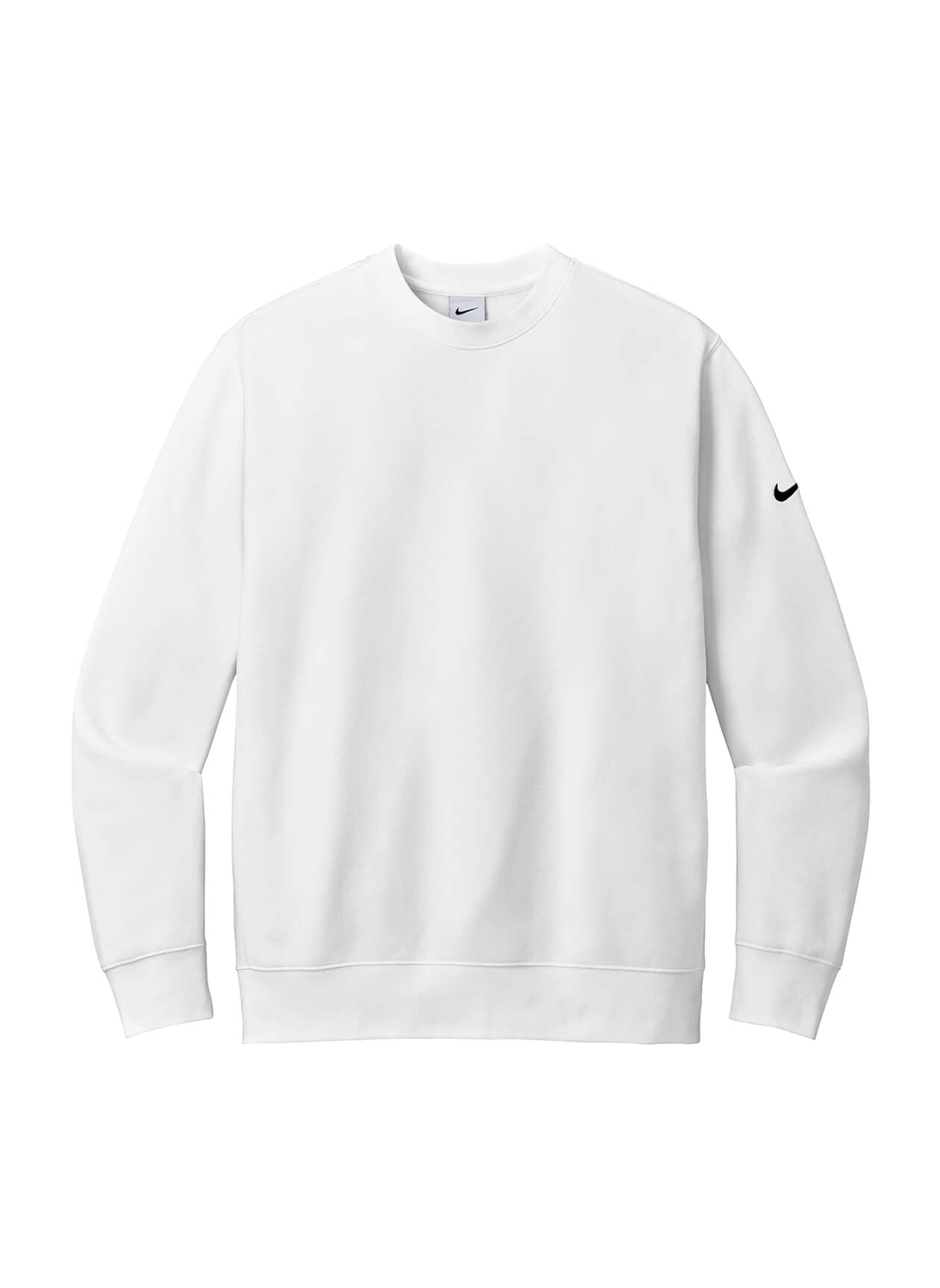 Nike Men's Club Fleece Sleeve Swoosh Crew - White 3XL
