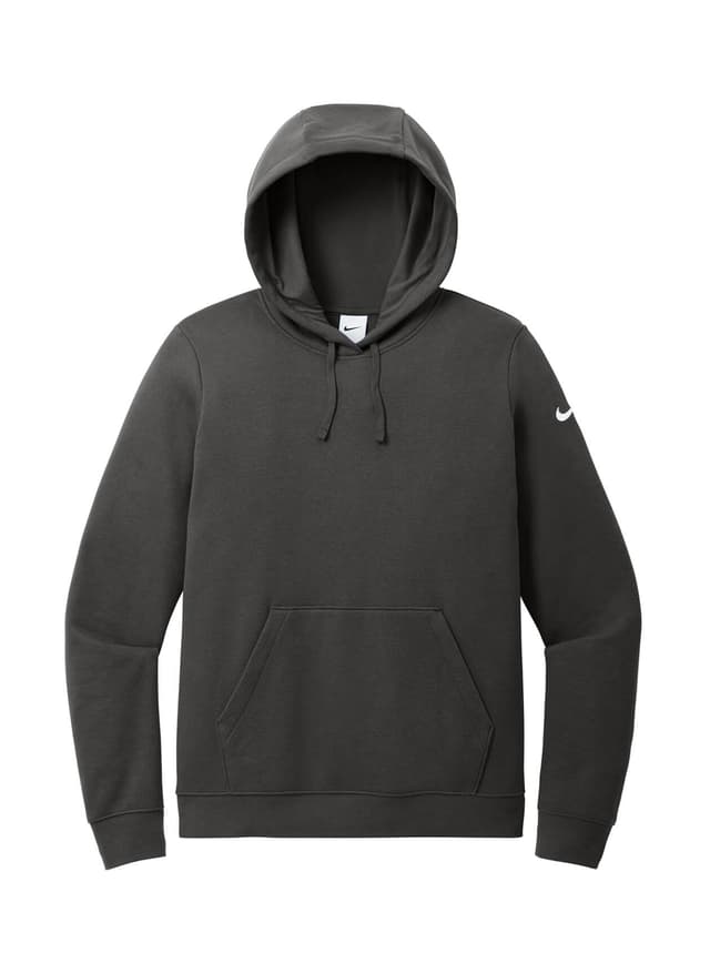 Nike Women's Club Fleece Sleeve Swoosh Pullover Hoodie - Anthracite (ANT) LG