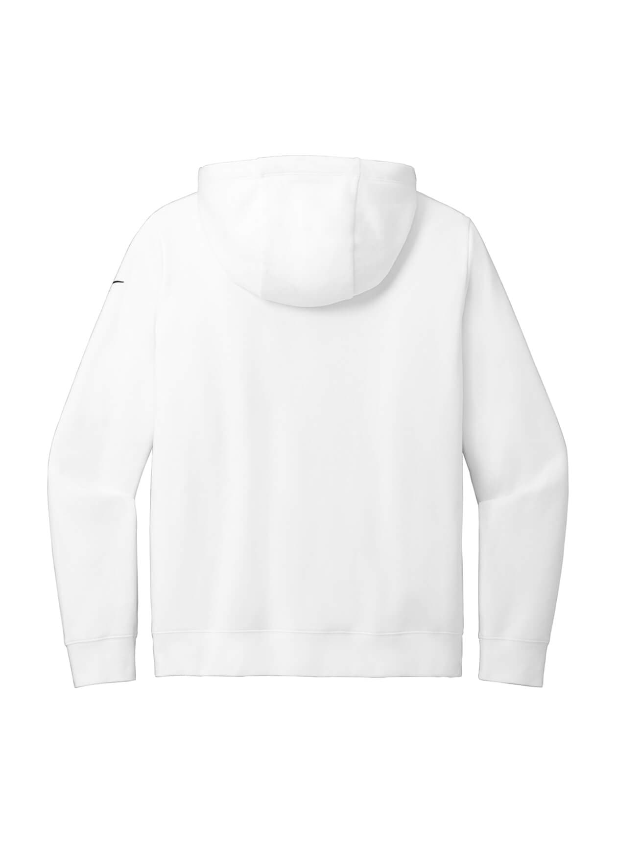 Nike Women's Club Fleece Sleeve Swoosh Pullover Hoodie - White LG
