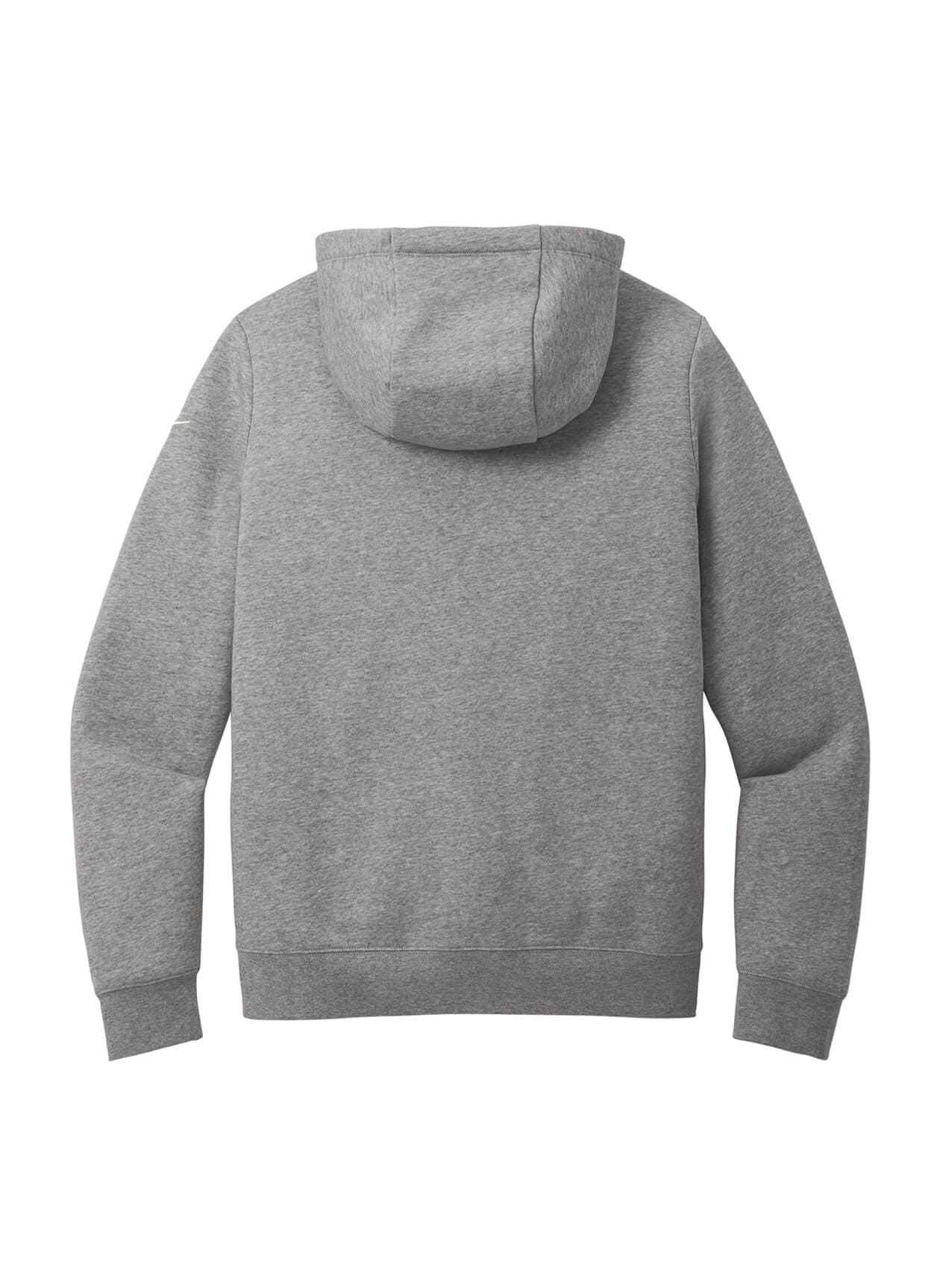 Nike Women's Club Fleece Sleeve Swoosh Full-Zip Hoodie - Charcoal Heather (CHRH) LG