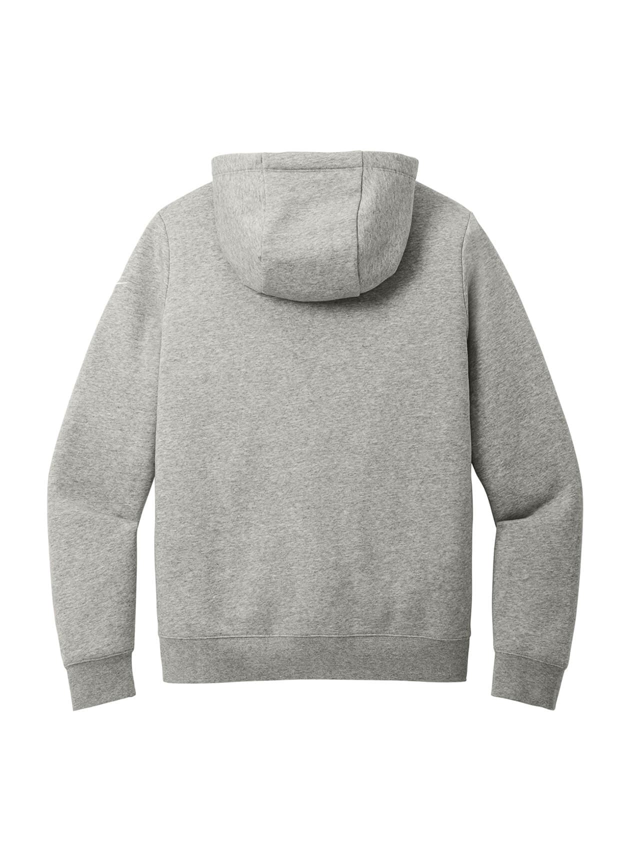 Nike Women's Club Fleece Sleeve Swoosh Full-Zip Hoodie - Dark Grey Heather (DGRYH) LG