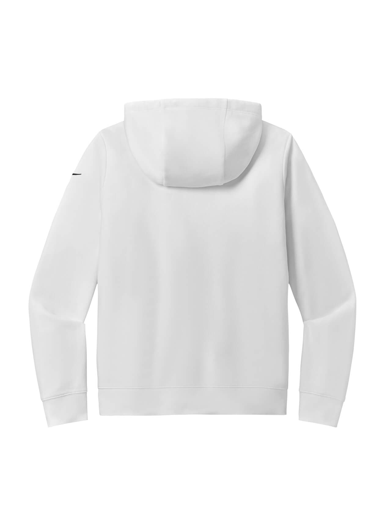Nike Women's Club Fleece Sleeve Swoosh Full-Zip Hoodie - White LG