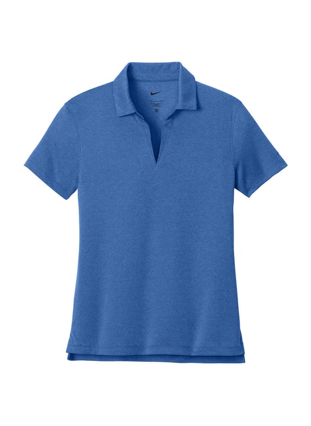 Nike Women’s Dri-FIT Smooth Heather Polo - Blue LG