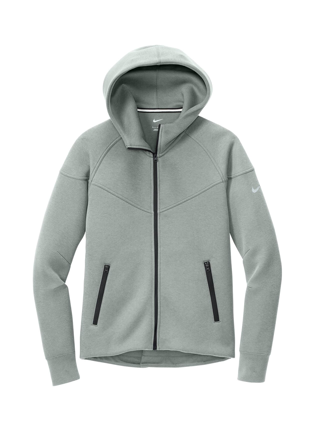 Nike Women's Tech Fleece Full-Zip Hoodie - Dark Grey Heather (DGH) LG