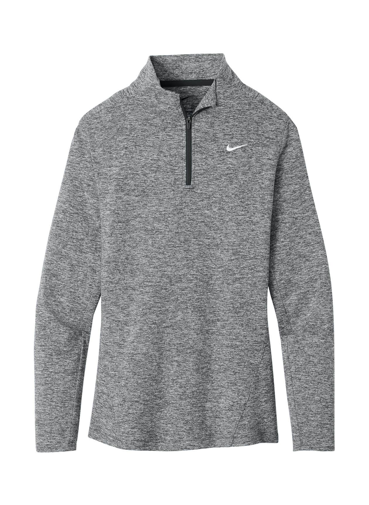 Nike Women’s Dri-FIT Stride Half-Zip - Black Heather (BLH) LG