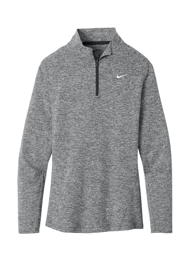 Nike Women’s Dri-FIT Stride Half-Zip - Black Heather (BLH) LG