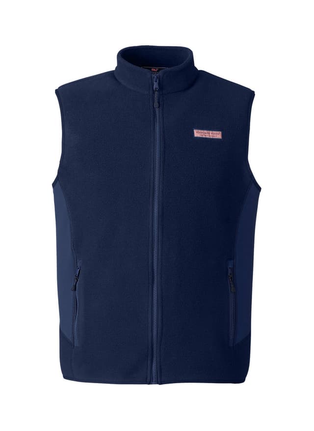 Vineyard Vines Men's Harbor Fleece Vest - Light Grey LG