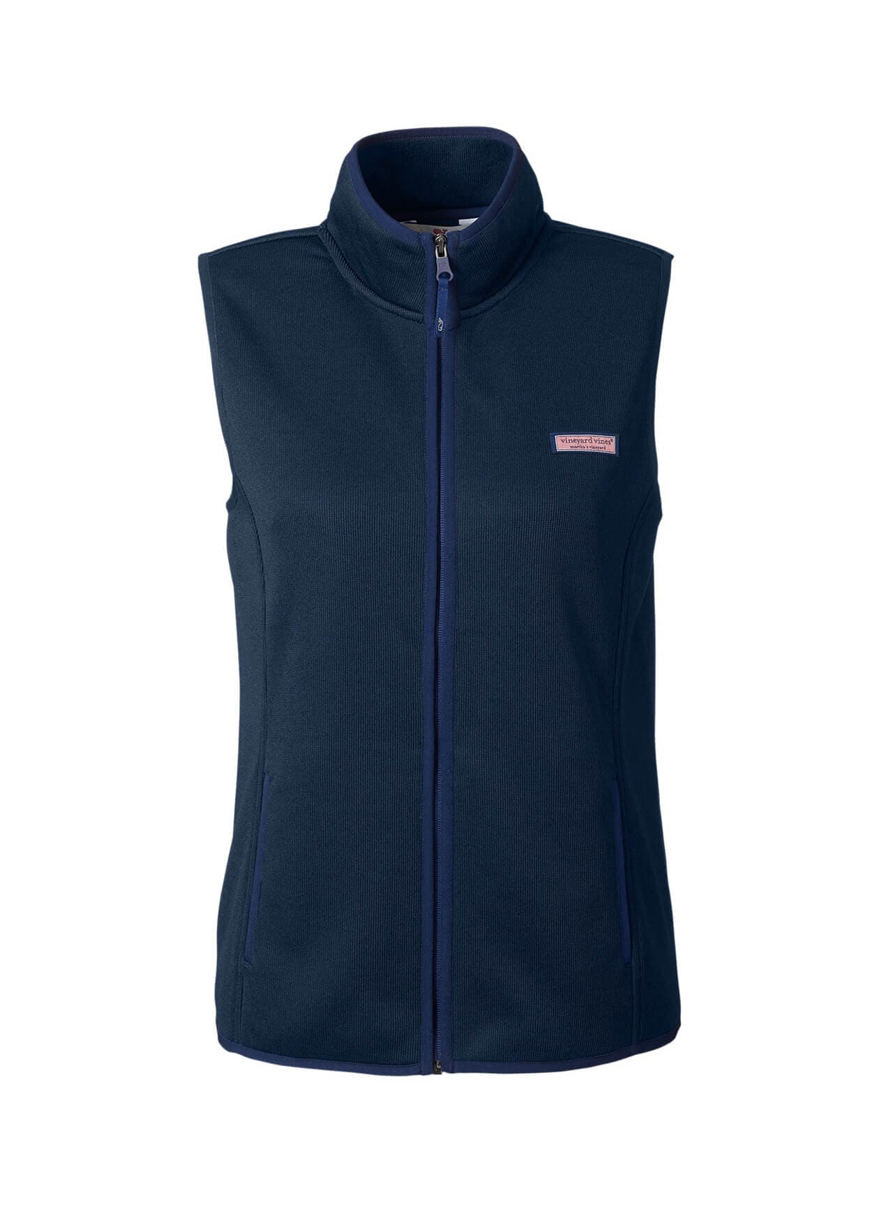 Vineyard Vines Women's Mountain Sweater Fleece Vest - Dark Grey LG