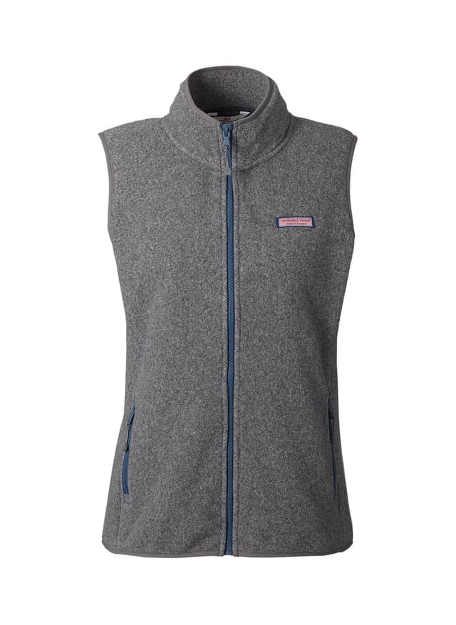 Vineyard Vines Women's Harbor Fleece Vest - Charcoal Heather (025) LG