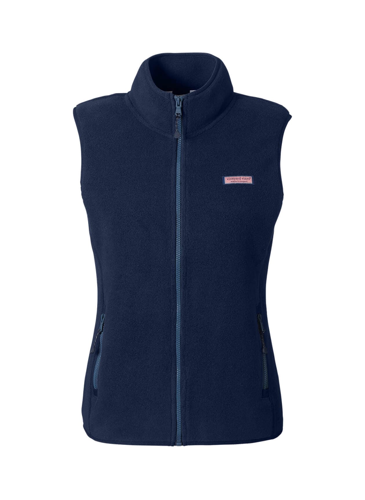 Vineyard Vines Women's Harbor Fleece Vest - Vineyard Navy LG