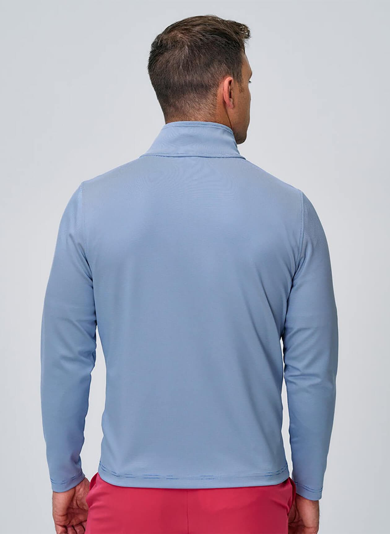 Fairway & Greene Men's Coughlin Quarter Zip - Baltic / White 3XL