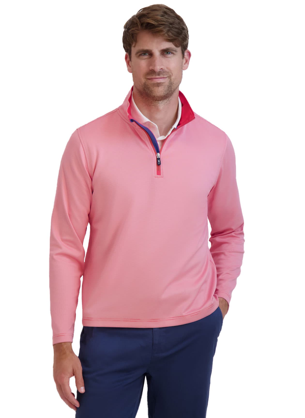 Fairway & Greene Men's Coughlin Quarter Zip - Orange 3XL