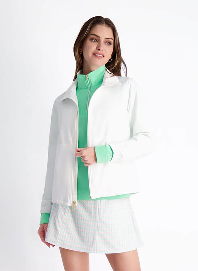 Fairway & Greene Women's Hadley Windbreaker Jacket - White 3XL