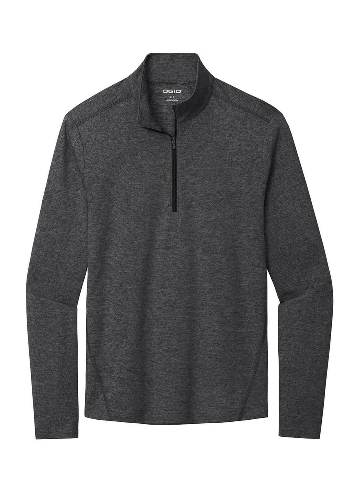 OGIO Men's Force Quarter-Zip - Blacktop Heather (BLK) 3XL
