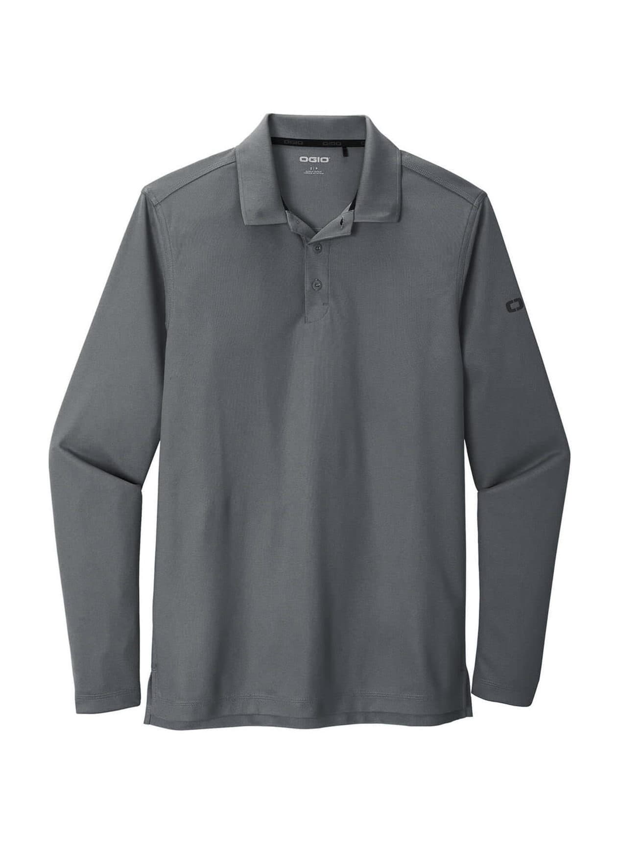 OGIO Men's Caliber 2.0 Long-Sleeve Polo - Dark Grey 3XL