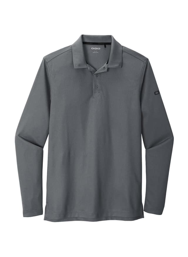 OGIO Men's Caliber 2.0 Long-Sleeve Polo - Dark Grey 3XL