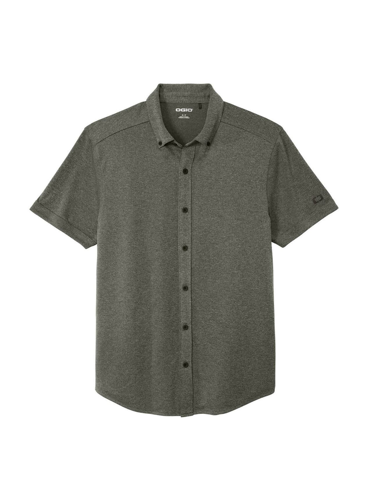 OGIO Men's Gravitate Full-Button Polo - Green 3XL