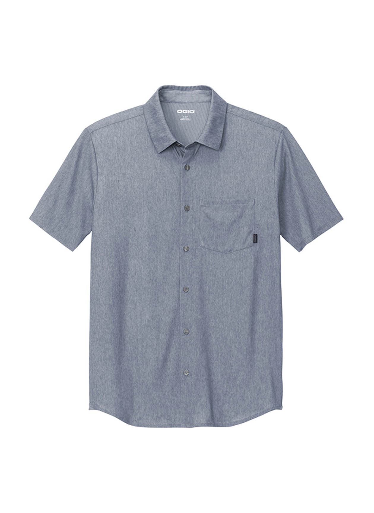 Ogio Men's Extend Short Sleeve Button Up - Blue 3XL