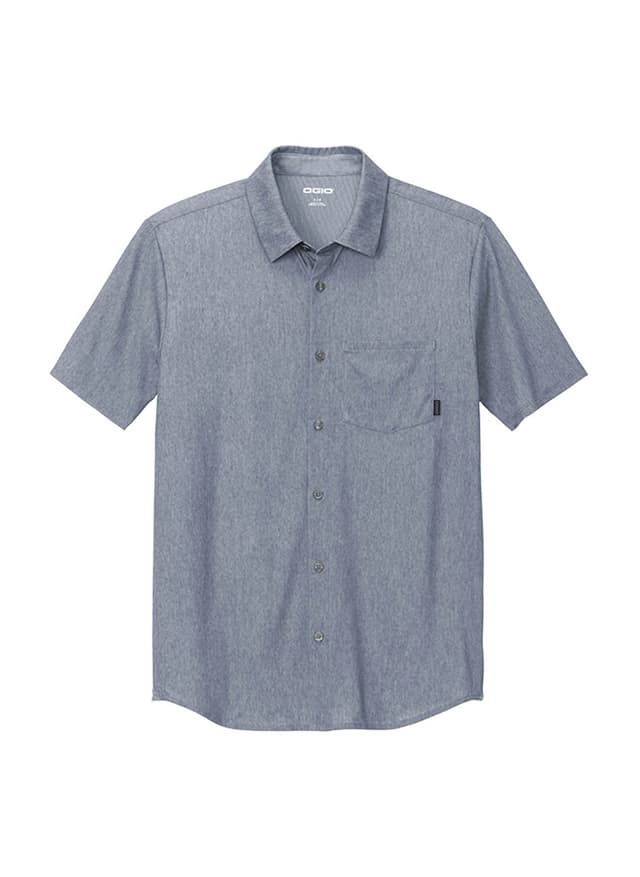 Ogio Men's Extend Short Sleeve Button Up - Blue 3XL